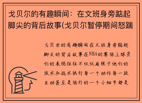 戈贝尔的有趣瞬间:在文班身旁踮起脚尖的背后故事(戈贝尔暂停期间怒踹凳子)